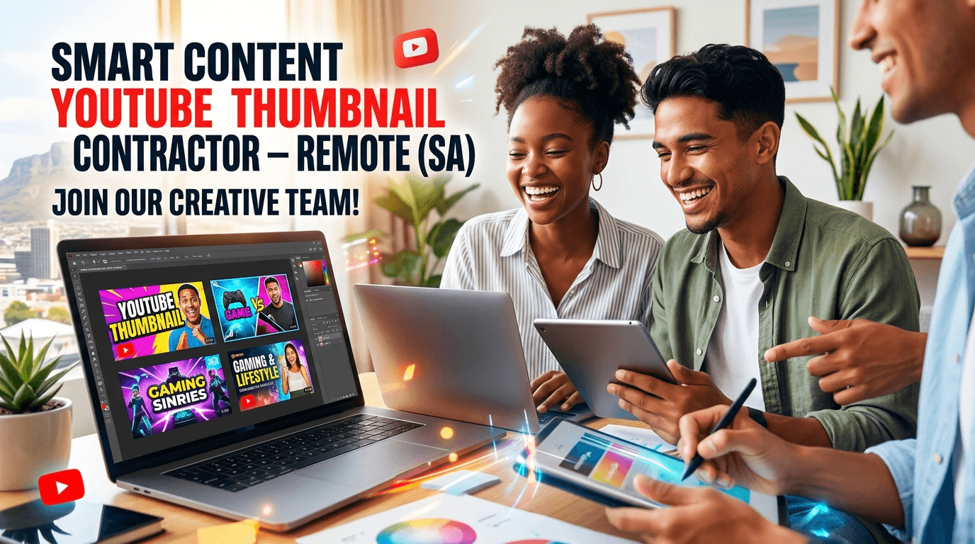 Smart Content YouTube Thumbnail Designer Contractor – Remote (SA)