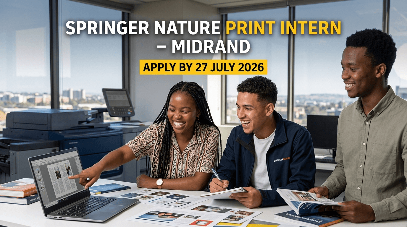 Springer Nature Print Intern – Midrand (Apply by 27 July 2026)