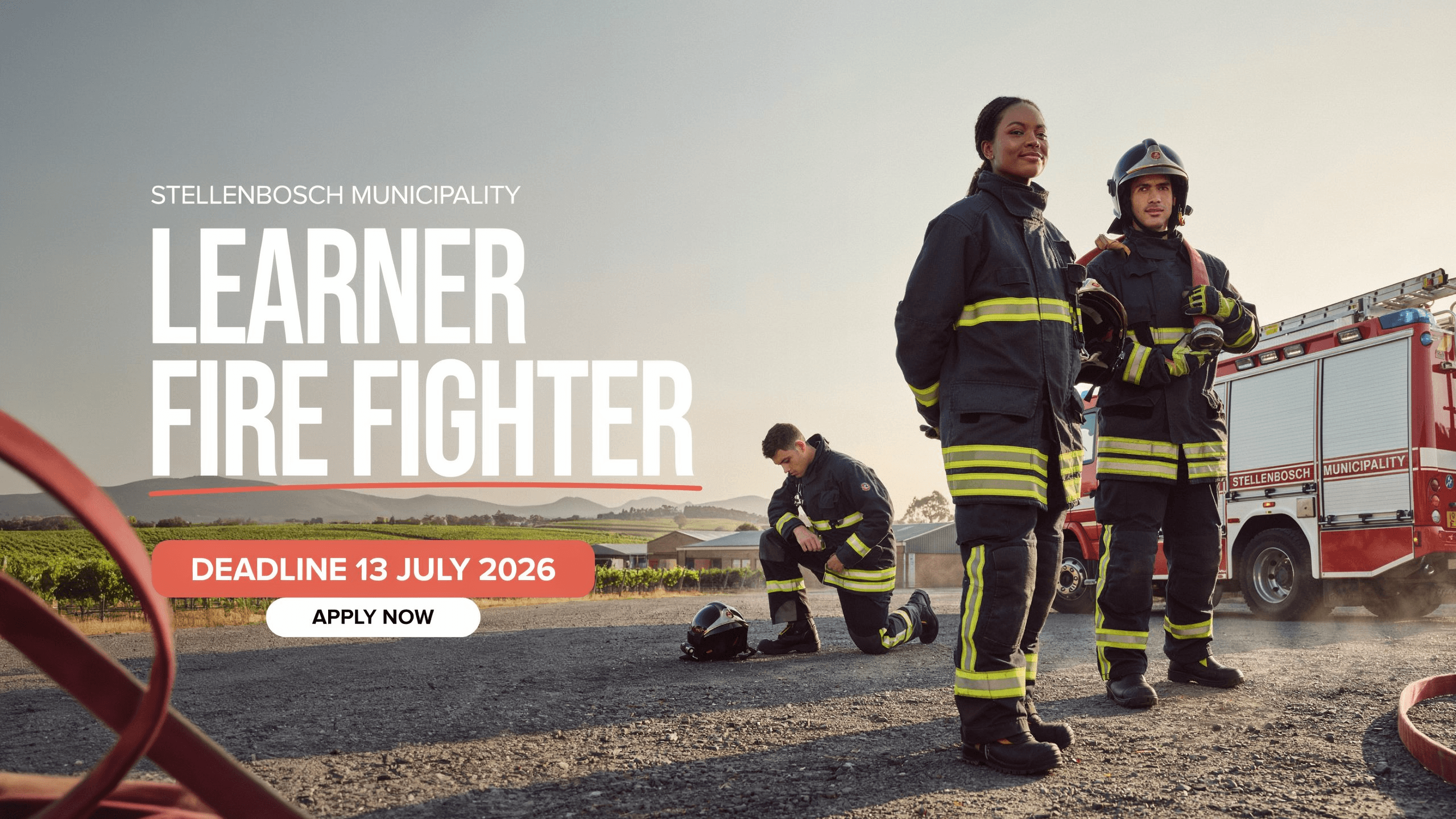 Stellenbosch Municipality Learner Fire Fighter – deadline 13 July 2026
