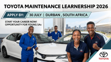 Toyota Maintenance Learnership 2026 – Apply by 30 July, Durban