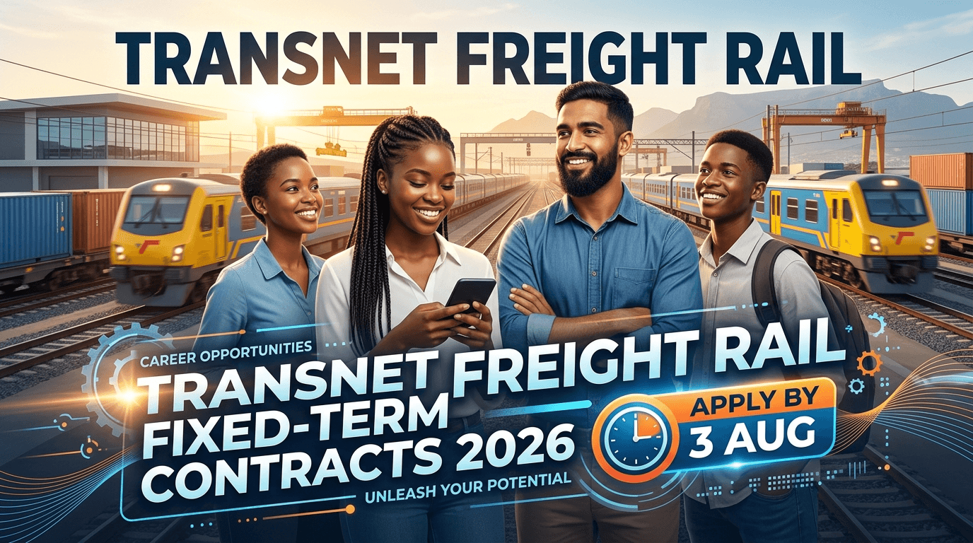 Transnet Freight Rail fixed‑term contracts 2026 – apply by 3 Aug