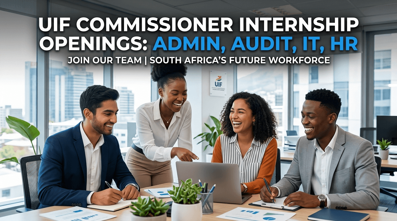 UIF Commissioner internship openings: admin, audit, IT, HR