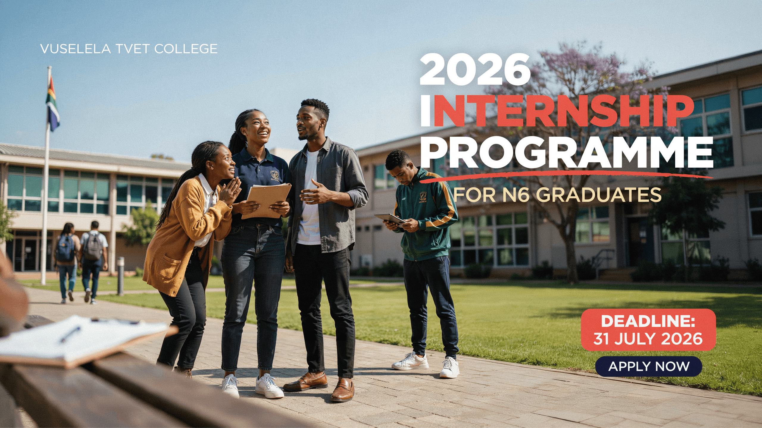 Vuselela TVET College 2026 Internship for N6 – Deadline 31 July