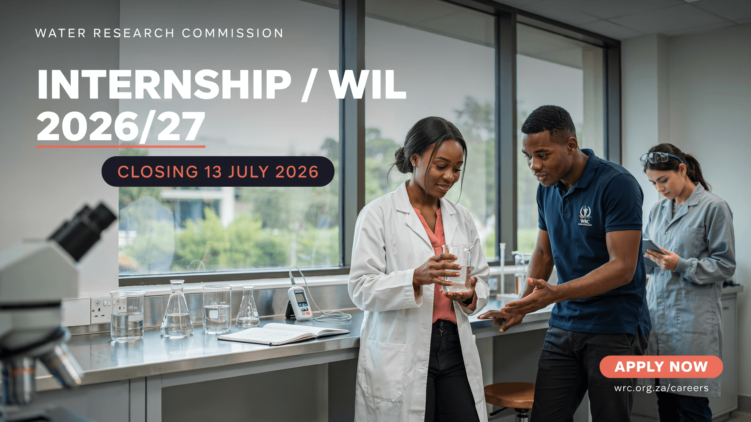 Water Research Commission Internship/WIL 2026/27 – Closing 13 July 2026