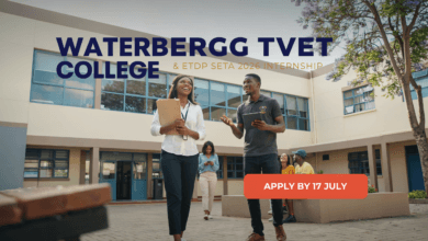 Waterberg TVET College & ETDP SETA 2026 Internship – Apply by 17 July