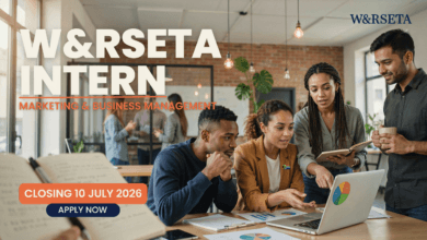 W&RSETA Intern – Marketing & Business Management, closes 10 July 2026