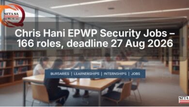 Chris Hani EPWP Security Jobs – 166 roles, deadline 27 Aug 2026