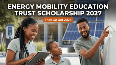 Energy Mobility Education Trust Scholarship 2027–Ends 30 Oct 2026