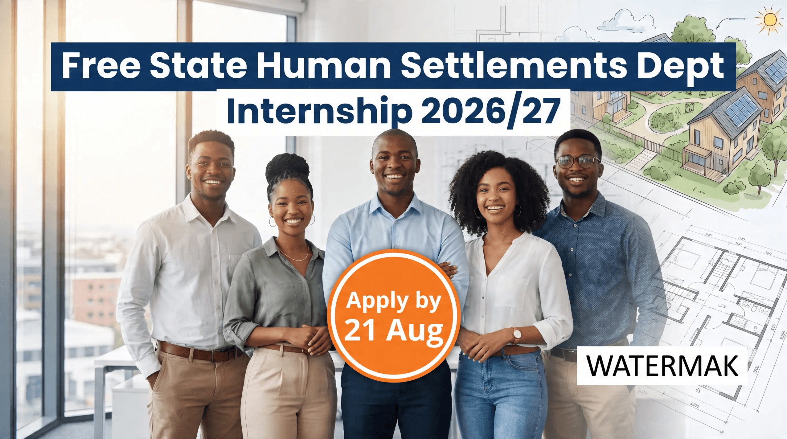 Free State Human Settlements Dept Internship 2026/27 – Apply by 21 Aug