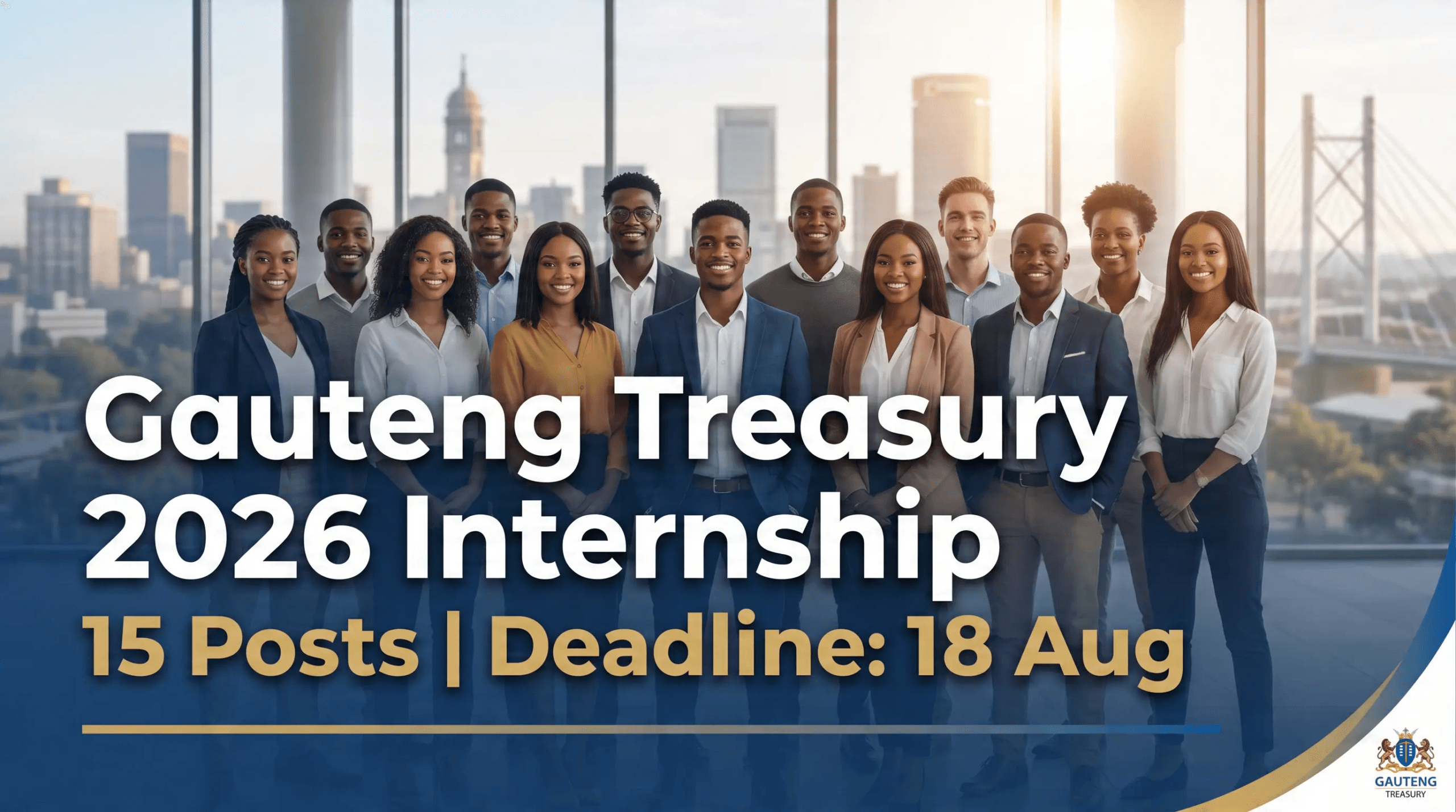 Gauteng Treasury 2026 Internship – 15 posts, deadline 18 Aug