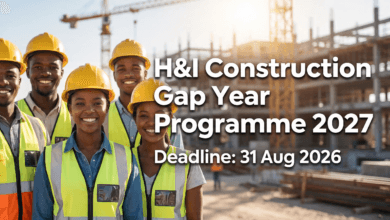 H&I Construction Gap Year Programme 2027 – Deadline 31 Aug 2026