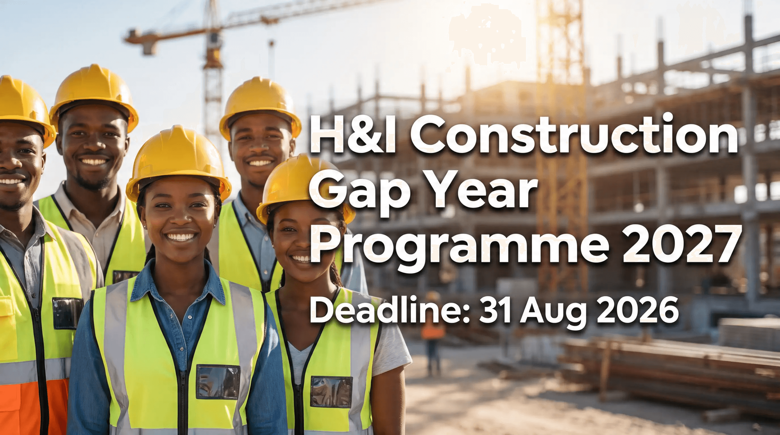 H&I Construction Gap Year Programme 2027 – Deadline 31 Aug 2026