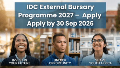 IDC External Bursary Programme 2027 – Apply by 30 Sep 2026