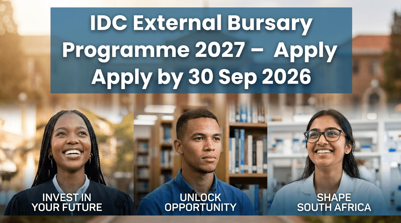 IDC External Bursary Programme 2027 – Apply by 30 Sep 2026