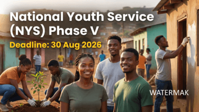 National Youth Service (NYS) Phase V – Deadline 30 Aug 2026