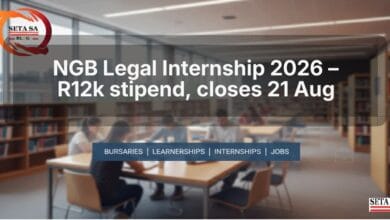 NGB Legal Internship 2026 – R12k stipend, closes 21 Aug