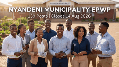 Nyandeni Municipality EPWP – 139 posts, close 14 Aug 2026