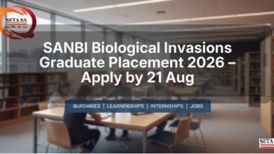 SANBI Biological Invasions Graduate Placement 2026 – Apply by 21 Aug
