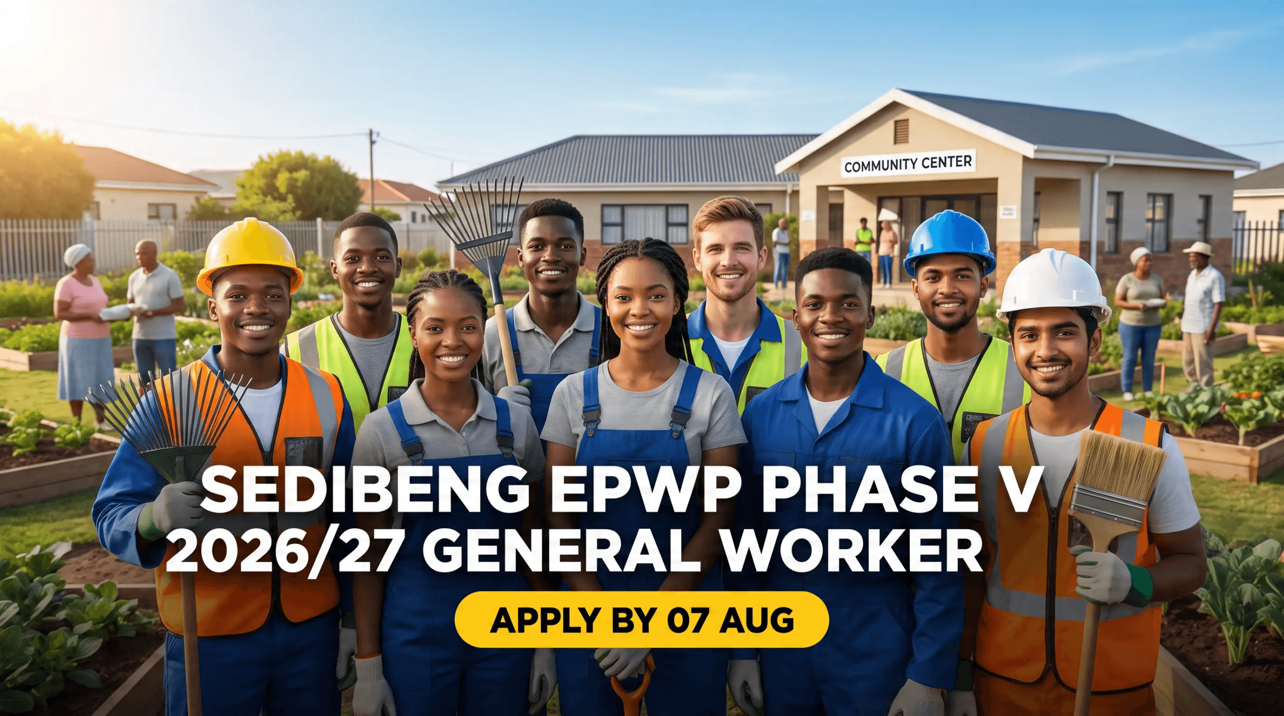 Sedibeng EPWP Phase V 2026/27 General Worker – Apply by 07 Aug