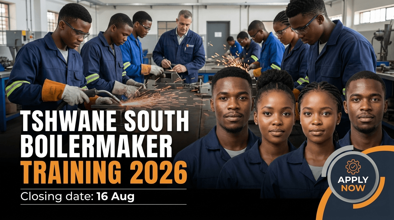 Tshwane South TVET Boilermaker Training 2026 – Closing date 16 Aug