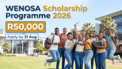 WENOSA Scholarship Programme 2026 – R50,000, Apply by 31 Aug