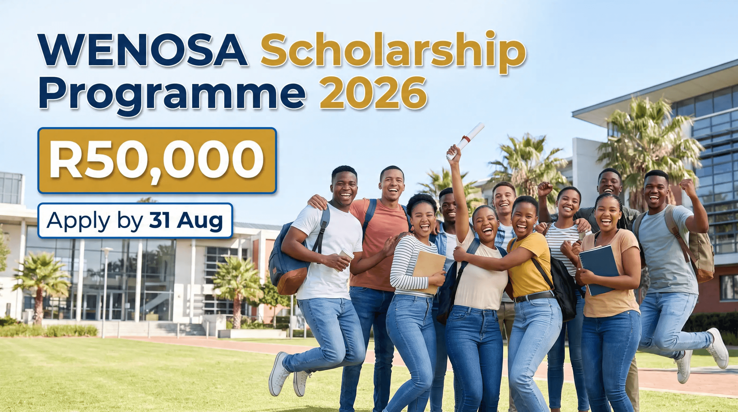 WENOSA Scholarship Programme 2026 – R50,000, Apply by 31 Aug
