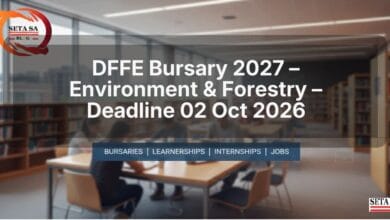 DFFE Bursary 2027 – Environment & Forestry – Deadline 02 Oct 2026