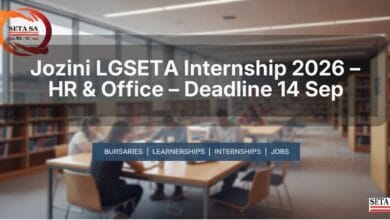 Jozini LGSETA Internship 2026 – HR & Office – Deadline 14 Sep
