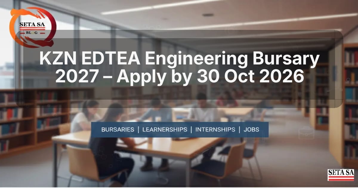 KZN EDTEA Engineering Bursary 2027 – Apply by 30 Oct 2026