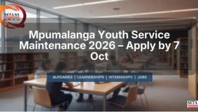 Mpumalanga Youth Service Maintenance 2026 – Apply by 7 Oct