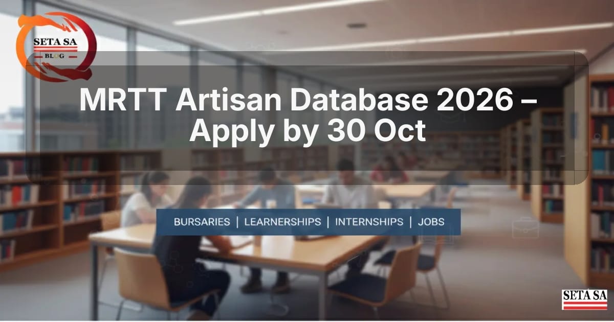 MRTT Artisan Database 2026 – Apply by 30 Oct