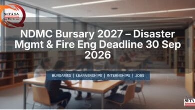 NDMC Bursary 2027 – Disaster Mgmt & Fire Eng Deadline 30 Sep 2026