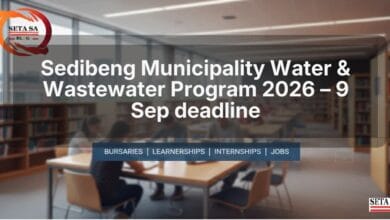 Sedibeng Municipality Water & Wastewater Program 2026 – 9 Sep deadline