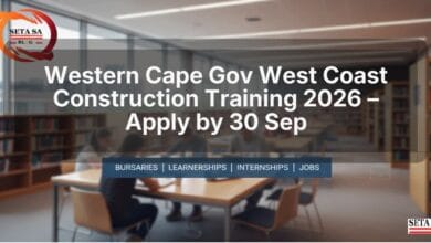 Western Cape Gov West Coast Construction Training 2026 – Apply by 30 Sep