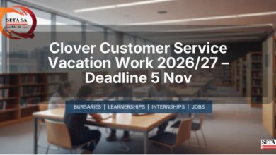 Clover Customer Service Vacation Work 2026/27 – Deadline 5 Nov