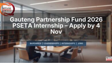 Gauteng Partnership Fund 2026 PSETA Internship – Apply by 4 Nov