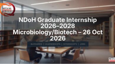 NDoH Graduate Internship 2026–2028 Microbiology/Biotech – 26 Oct 2026