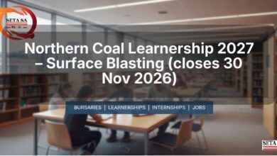 Northern Coal Learnership 2027 – Surface Blasting (closes 30 Nov 2026)